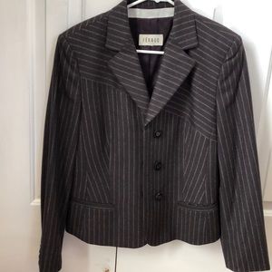 Purple stripes jacket.